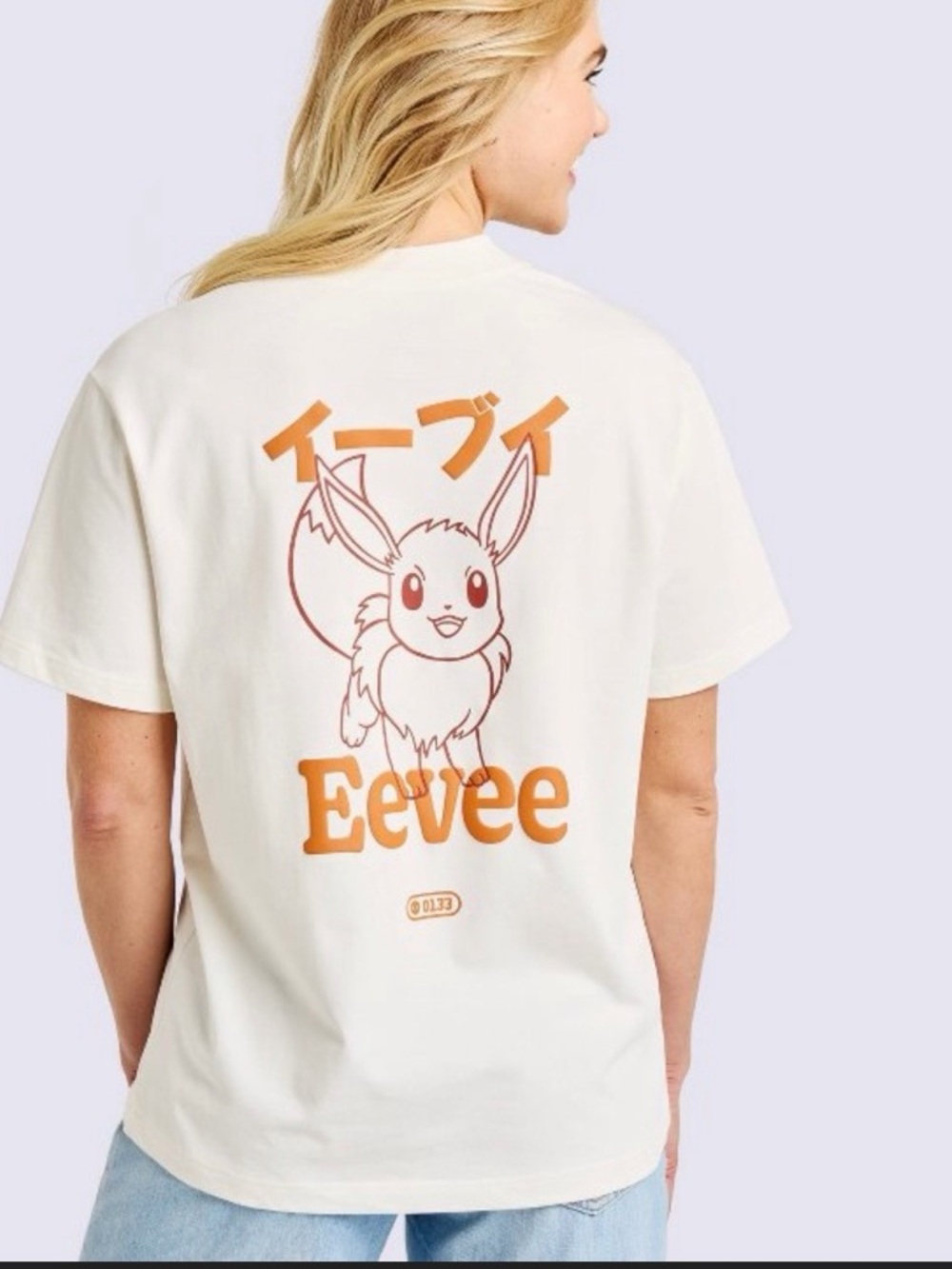 Adult Eevee Graphic Print Short Sleeve Crewneck Shirt Pokémon x Target Small